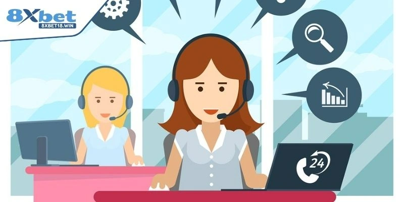 Chăm sóc khách hàng 8XBET qua live chat